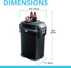 Fluval Aquarium Canister Filter, Black, Up To 100 Gallons - 407 A450