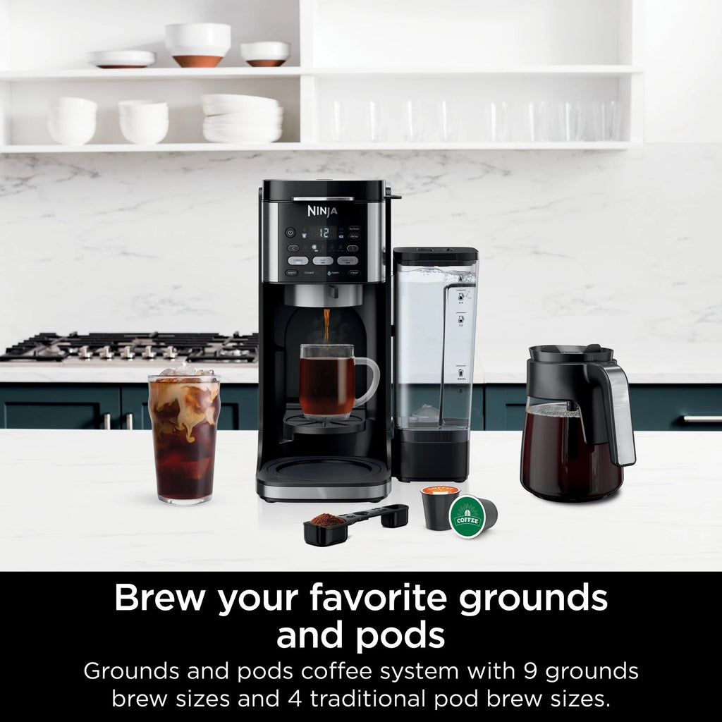 Ninja DualBrew Hot & Iced Coffee Maker, Single-Serve And 12-Cup Drip - CFP101