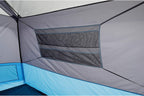 12-Person Instant Cabin Tent With LED Lights, Blue/Gray - 18 ft x 10ft
