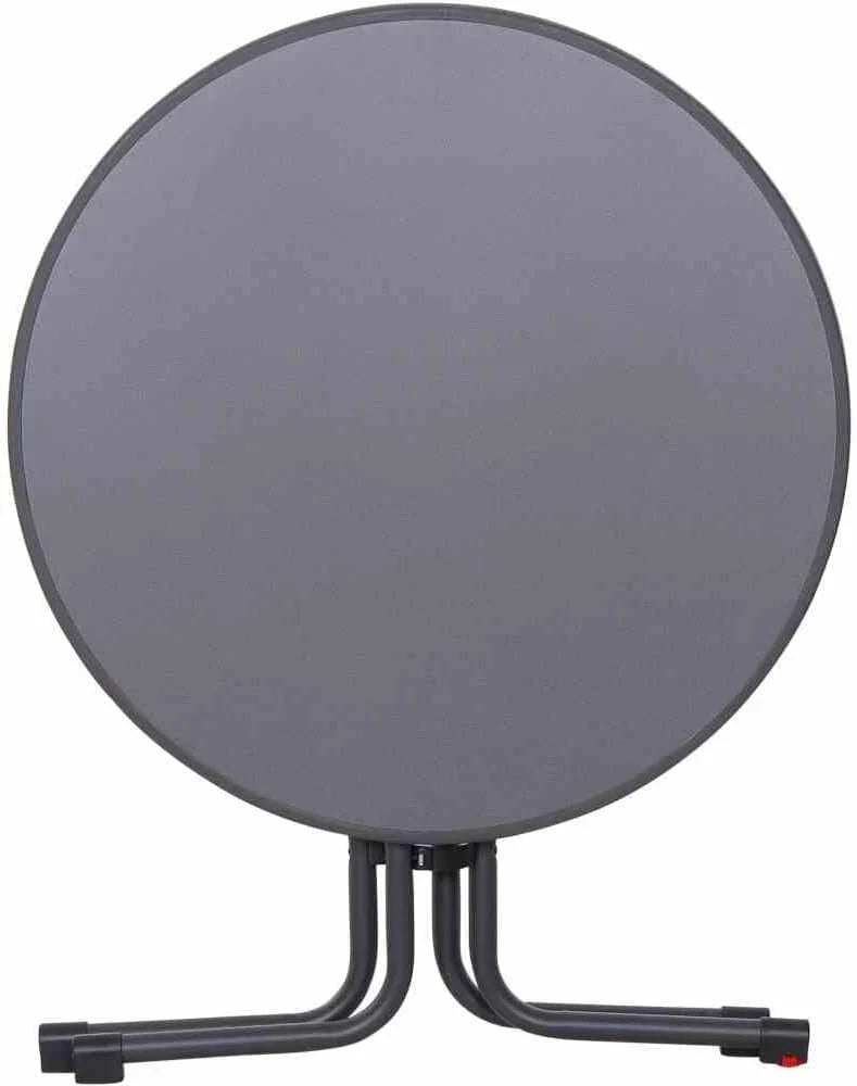 Paco Folding Table Diameter 80 cm Steel/Melamine Matt Anthracite