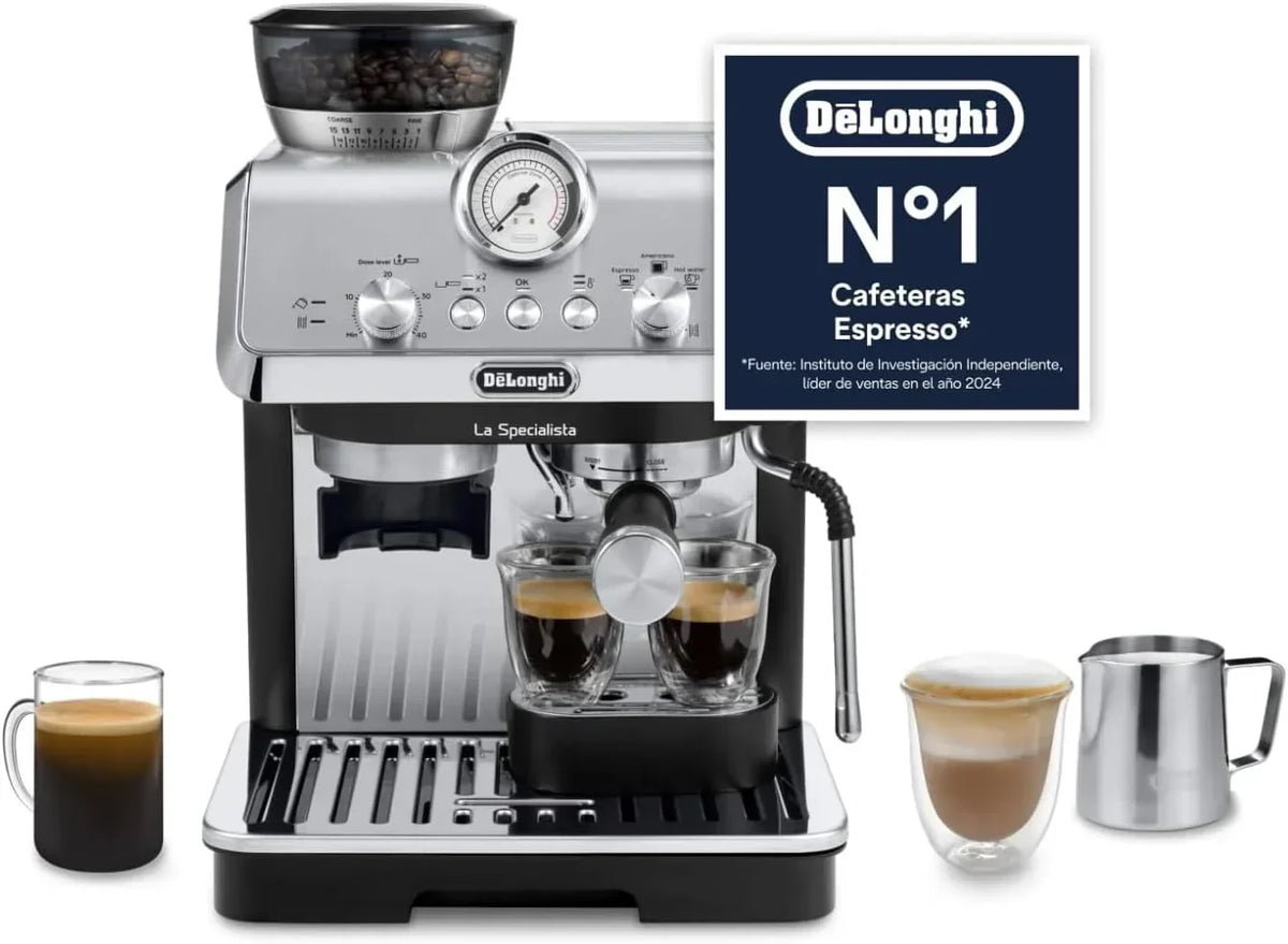 De'Longhi La Specialista Arte Espresso And Cappuccino Coffee Machine, 1.5 Litres, 3 Preset Recipes, 8 Grind Settings