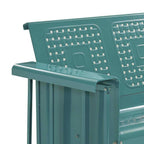 Crosley Outdoor Metal Loveseat Glider, Turquoise, 32.5in H x 48.75in W x 28in D - Bates