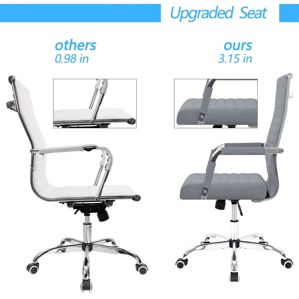 Ergonomic High-Back Office Chair With PU Leather Upholstery And 360-Degree Swivel