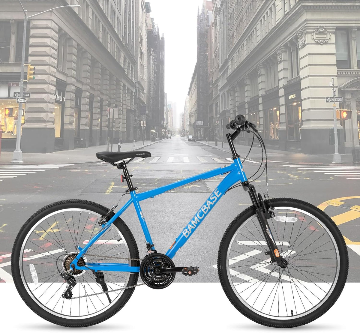 Hiland Adult Mountain Bike, 26/27.5 inch, 21-Speed, Carbon Steel Frame