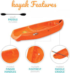 Generic Wave 6' Youth Kayak With Paddle - 6' Youth Wave Kayak