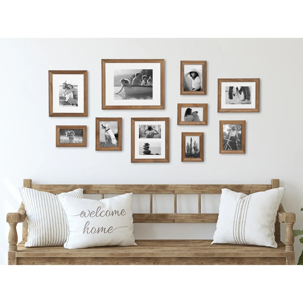 10-Piece Wood Gallery Wall Picture Frame Set - 11 x 14 in