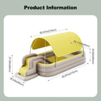 Ergocar Inflatable Swimming Pool With Water Slide And Awning - 2.1 Meters, Three Layers