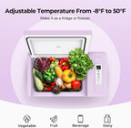 BougeRV 23 Quart Portable Car Refrigerator Freezer, Grey, 12/24V DC - CR22