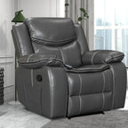 Wide Seat Durable Leather Massage And Heat Recliner