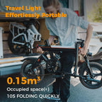 Jasion 14 Inch Folding Electric Bike, 21 Mph, 500W Peak Motor, 270Wh Battery - EB3