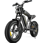 AKEZ Retro Style 1000W Electric Bike, 28 Mph, 94 Mile Range, 20 x 4.0 inch Fat Tires, 7-Speed