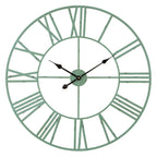 Round Metal Open-Frame Wall Clock