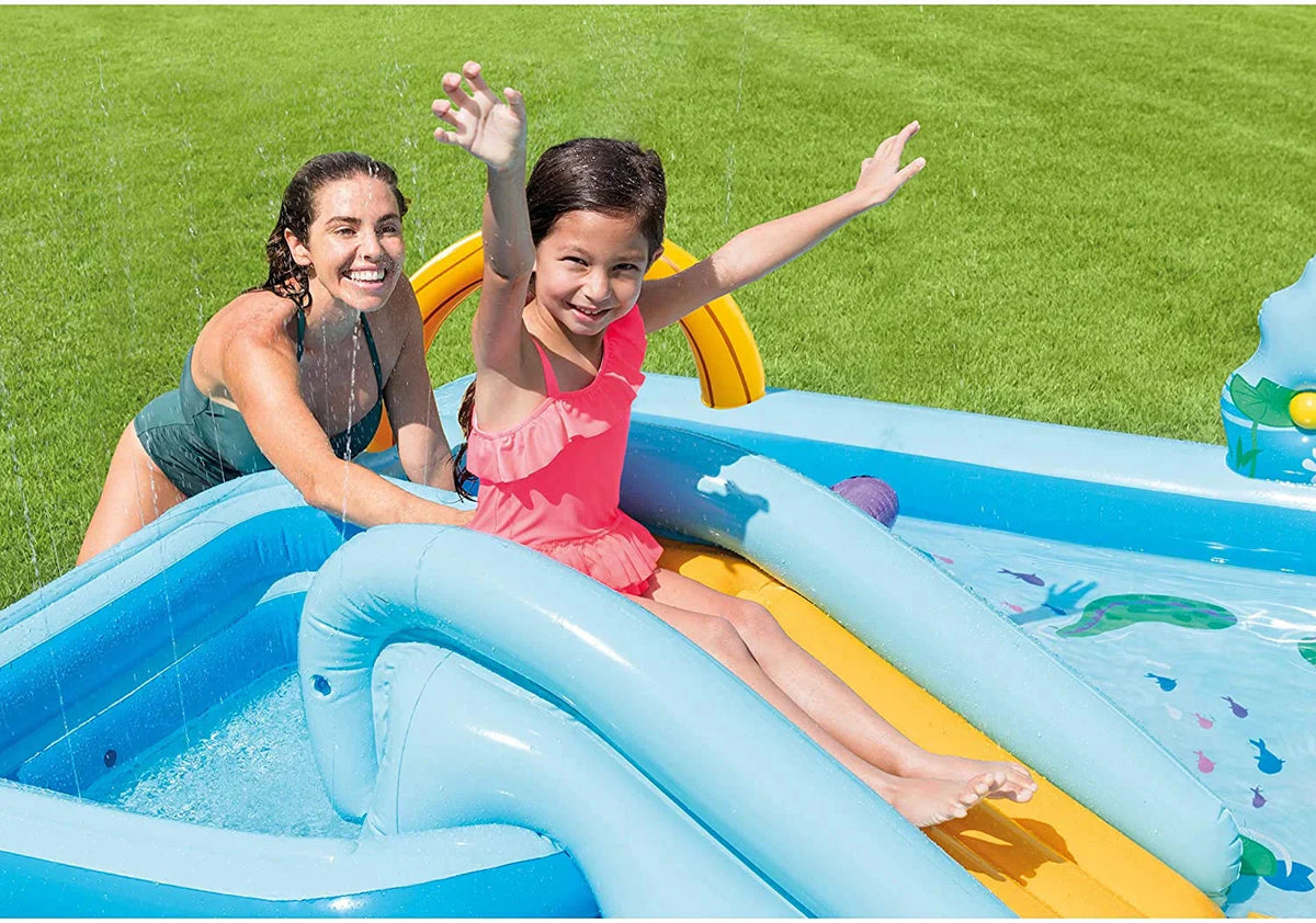 Inflatable Jungle Adventure Play Center 96 x 78 x 28 Inches - Kiddie Pool Ages 2 And Up