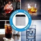 Clear Ice Cube Maker Machine 40 lbs. of Ice in 24 Hours - Portable Stainless Steel