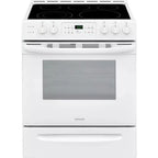 30 in. 5.0 Cu. Ft. Single Oven Electric Range, White With NVS Black Glass