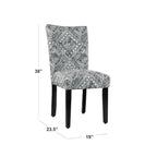 Set Of 2 Upholstered Parsons Dining Chairs, 38 in H x 19 in W x 23.5 in D