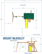 Backyard Discovery Mount Mckinley Cedar Wood Swing Set With Wave Slide, Play Deck And Sandbox Area