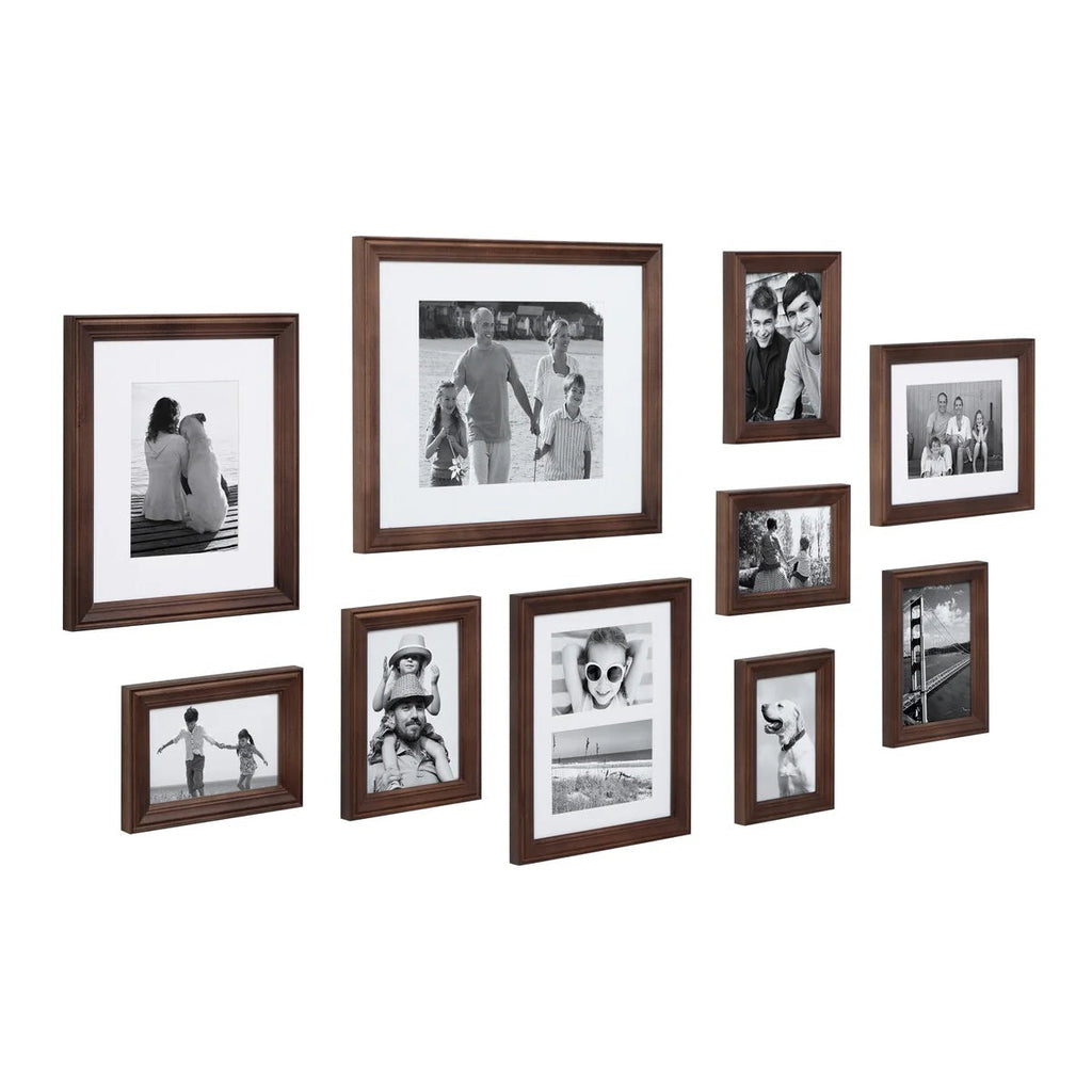 10-Piece Wood Gallery Wall Picture Frame Set - 11 x 14 in