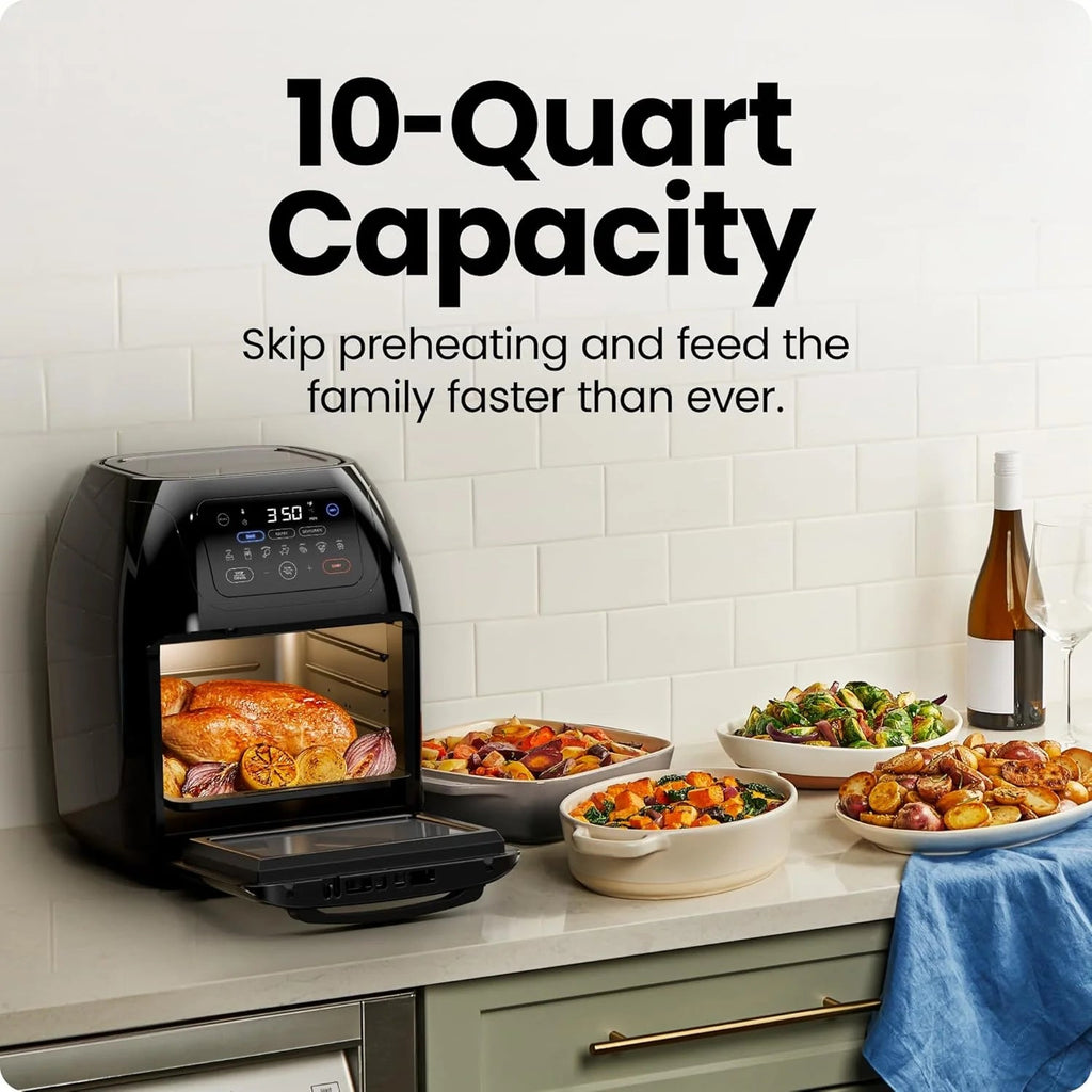 Chefman Digital Air Fryer With Rotisserie, 10 Qt, 17 Presets - CRJ38-10-RDO-V2