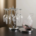 Metal Freestanding Wine Glass Holder Rack - Holds Up To 6 Stemmed Wine Glasses