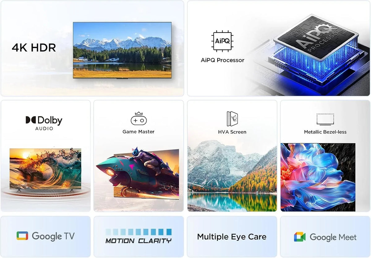 TCL 65V6C 65 Pulgadas 4K Smart LED TV With HDR, Google TV, Dolby Audio, Alexa And Chromecast Built-In