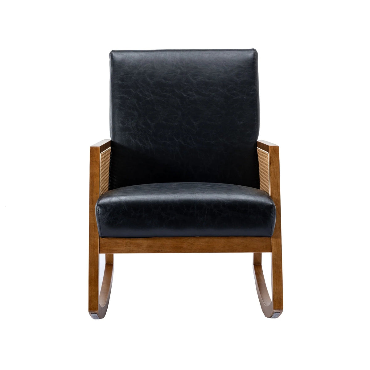Upholstered Tall Back Gliding Rocking Armchair