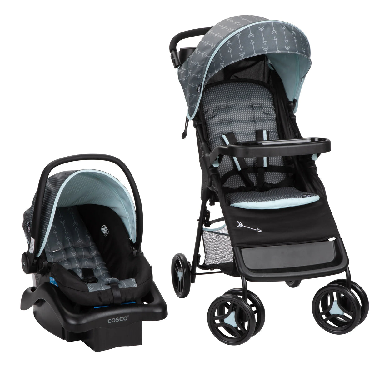 Cosco Kids Lift & Stroll DX Travel System, Gray Arrows - DX