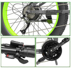 Folding Electric Mountain Bike, 1000W, 26-Inch Fat Tires, 17.5Ah - XT750 Plus