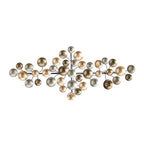 Gold Metal Plate Wall Decor With Textured Pattern - 38.5in L x 1.8in W x 16.5in H
