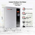 thermomate Electric Tankless Water Heater, 11kW 240 Volt - ET110