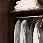 2-Door Wardrobe Closet Armoire With 2 Drawers And Clothes Rail - 70.9H x 31.5W x 19.1D