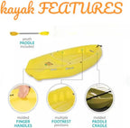 Generic Wave 6' Youth Kayak With Paddle - 6' Youth Wave Kayak