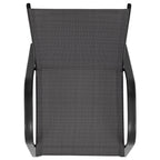 Emma + Oliver Outdoor Stack Chairs, Gray, 4 Pack, 21.25in W x 29in D x 36in H