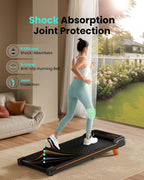 Abonow Under Desk Walking Pad Treadmill With 2.5HP Motor, 280 Lbs Capacity, 8% Incline