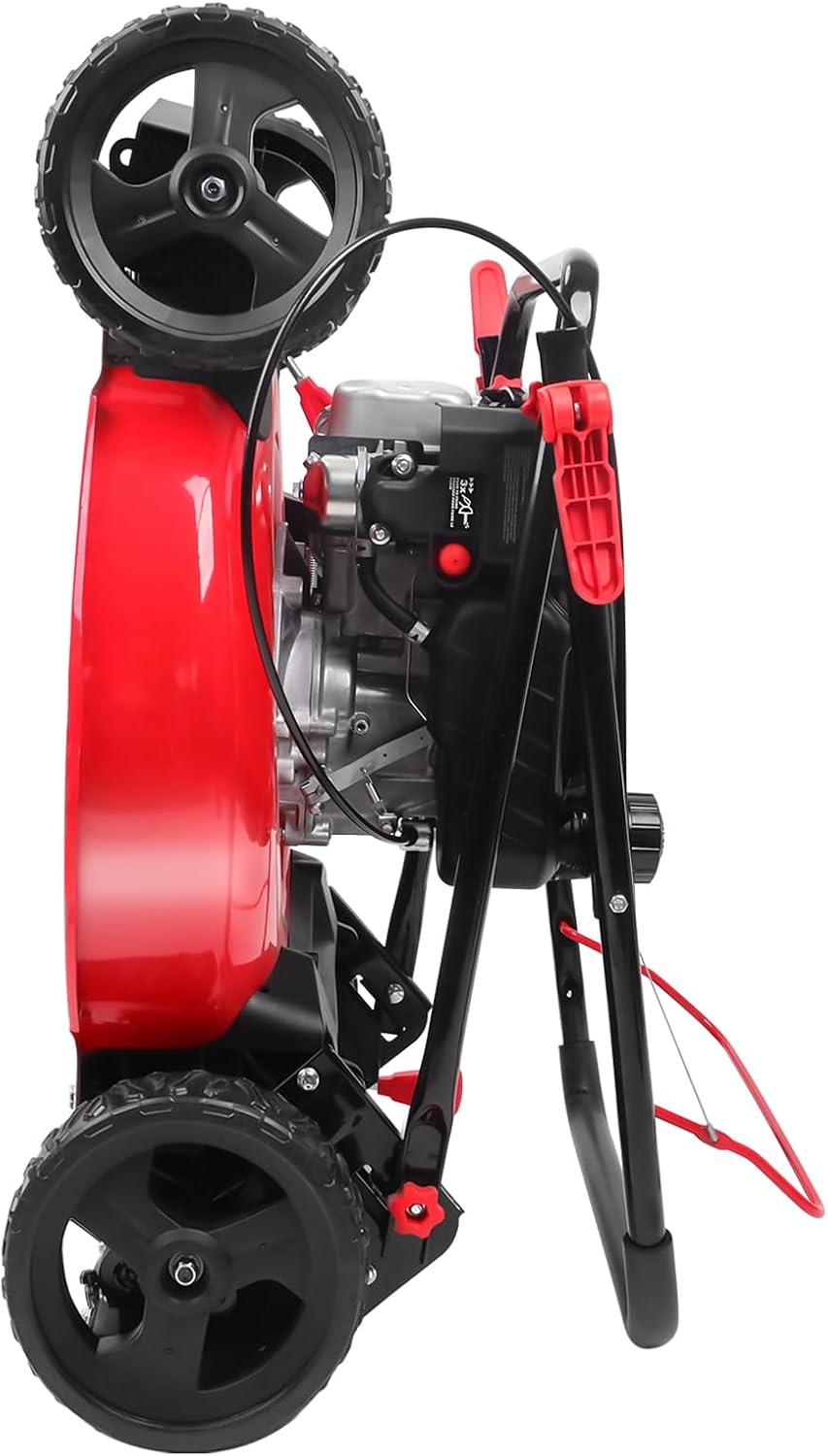 Gas-Powered Lawn Mower, 21-inch Steel Deck, 144cc 4-Cycle OHV Engine - 6-Position Cutting Height