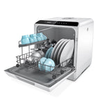 Hermitlux Portable Countertop Dishwasher, 5L Built-In Water Tank, 4 Place Settings - HMX-DW03