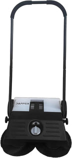 Walk-Behind Hand Push Floor Sweeper, 5.25 Gallon Capacity, 25.5 in Sweeping Width - Grey