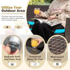 4-Piece Patio Rattan Wicker Furniture Set - T-LCRF834M18