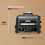 Ninja 7-in-1 Portable Electric Outdoor Grill And Smoker With Thermometer, Grey - OG751BRN