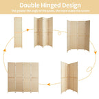 Bamboo 4-Panel Folding Room Divider, 6FT