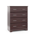 Brookside 4-Drawer Vertical Nursery Dresser - Espresso