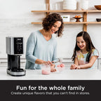 7-in-1 Ice Cream Maker With 2 Pint Containers And Lids - Silver