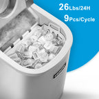 Euhomy Portable Compact Countertop Ice Maker - Silver