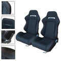 ZGBY Reclinable Sports Bucket Racing Seats With Sliders - Left And Right, 2 Pcs