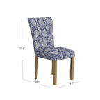 Set Of 2 Upholstered Parsons Dining Chairs, 38 in H x 19 in W x 23.5 in D
