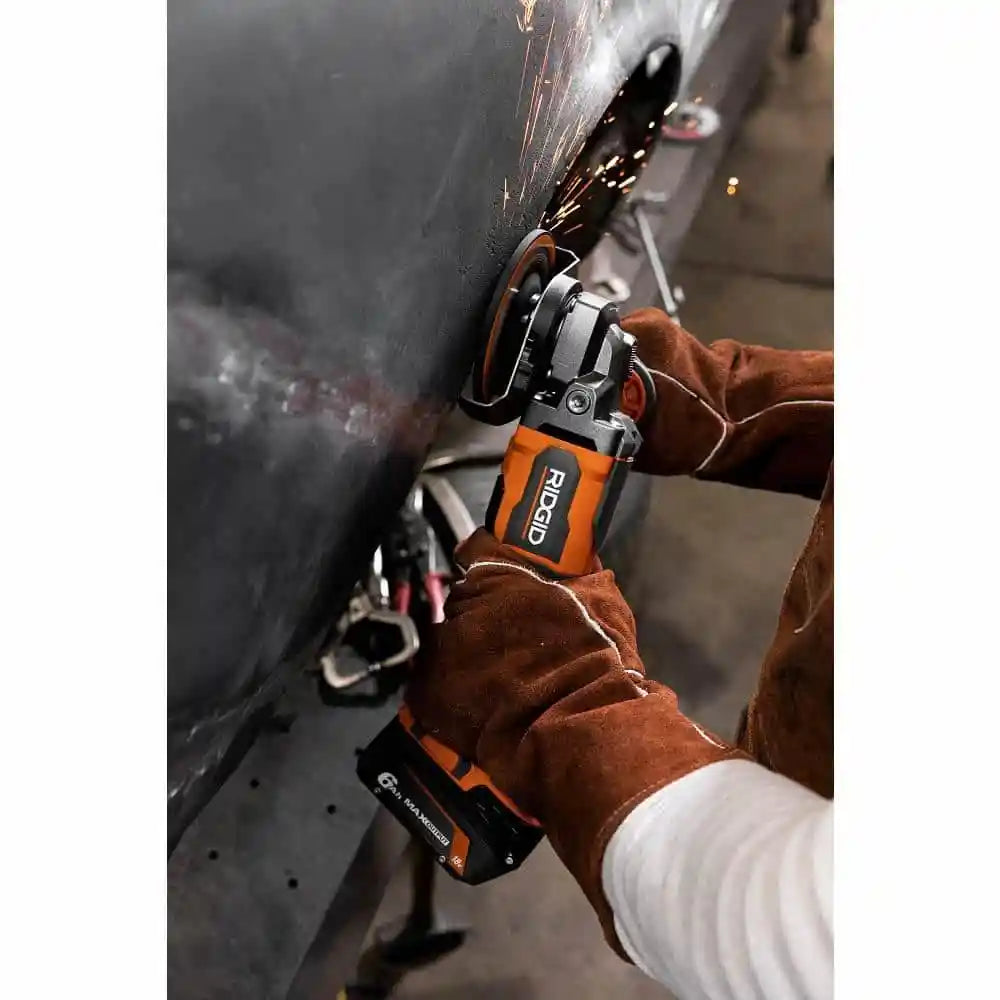 18V Brushless Cordless 4-1/2 in Paddle Angle Grinder With (2) 4.0 Ah Batteries, Charger, And Bag - AC93044SBN