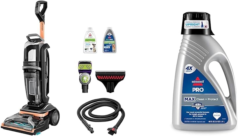 BISSELL Revolution HydroSteam Upright Deep Cleaner, Black, 1-Gallon Clean Tank - 4123