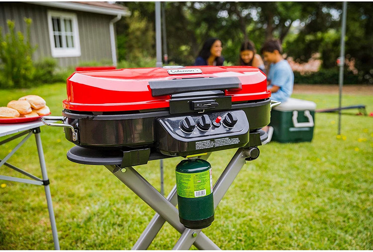 Portable Stand-Up Propane Grill, Black, 3 Burners - 285