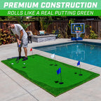 GoSports Golf Putting Green 12 ft x 5 ft, Green - GOLF-PUTTGREEN-12x5