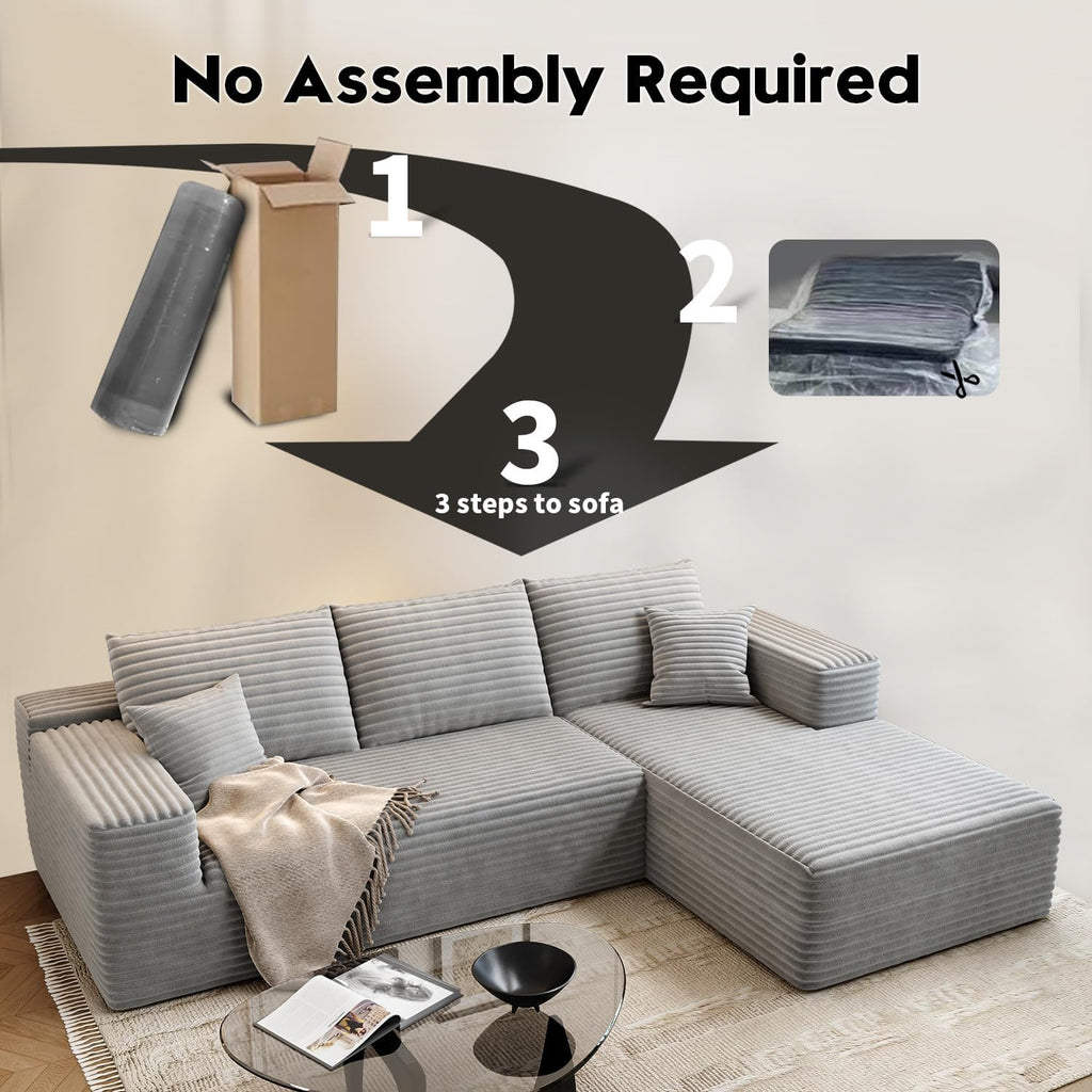 Settab Modular Sectional Sofa, 2 Seater Left-Facing Chaise, Black, 68.9 inch D x 107.5 inch W x 36.3 inch H